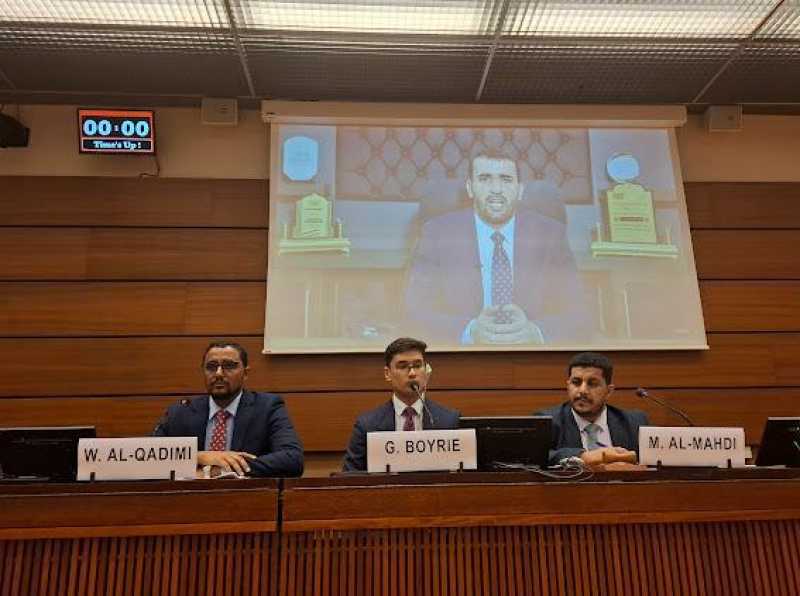  - Association Maonah for Human Rights and immigration , in partnership with the Geneva Center for Justice, organized a seminar on Monday, October 7, at the United Nations Palace in Geneva, Switzerland, in the presence of experts, human rights activists, and Yemeni government officials.